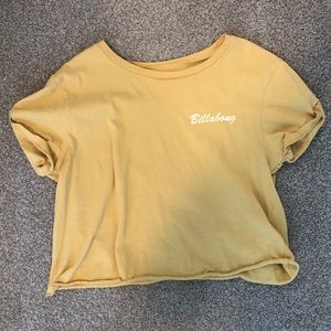 Billabong Cropped Yellow Tee
